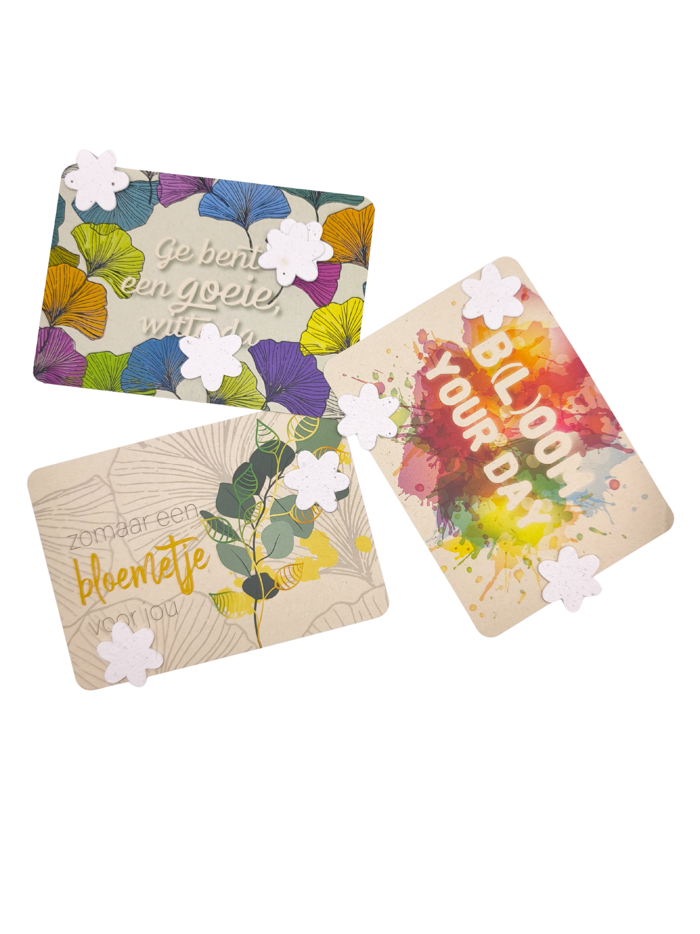 Mini Kaartjes – “Bloom Your Day” Set (3 stuks)