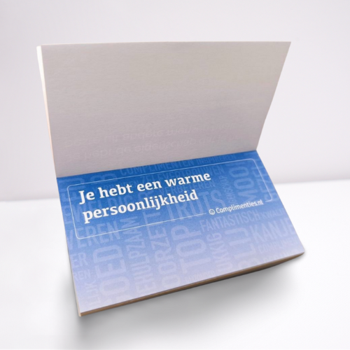 complimenten cadeau
compliment kaartjes voor collega’s
waarderingscadeau met betekenis